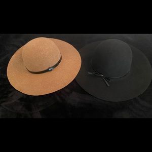 Black and brown/tan floppy hats!